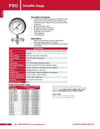 Thumbnail of document Data Sheet - PSG Shaeffer Pressure Gauge